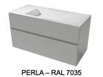 Meuble avec vasque Solid-Surface, finition bois ou couleurs, deux tiroirs à onglet, L.60, 70, 80, 100, 120 et 140 cm, P. 45 cm, Hauteur 55 cm, Stock disponible, LIVRAISON OFFERTE